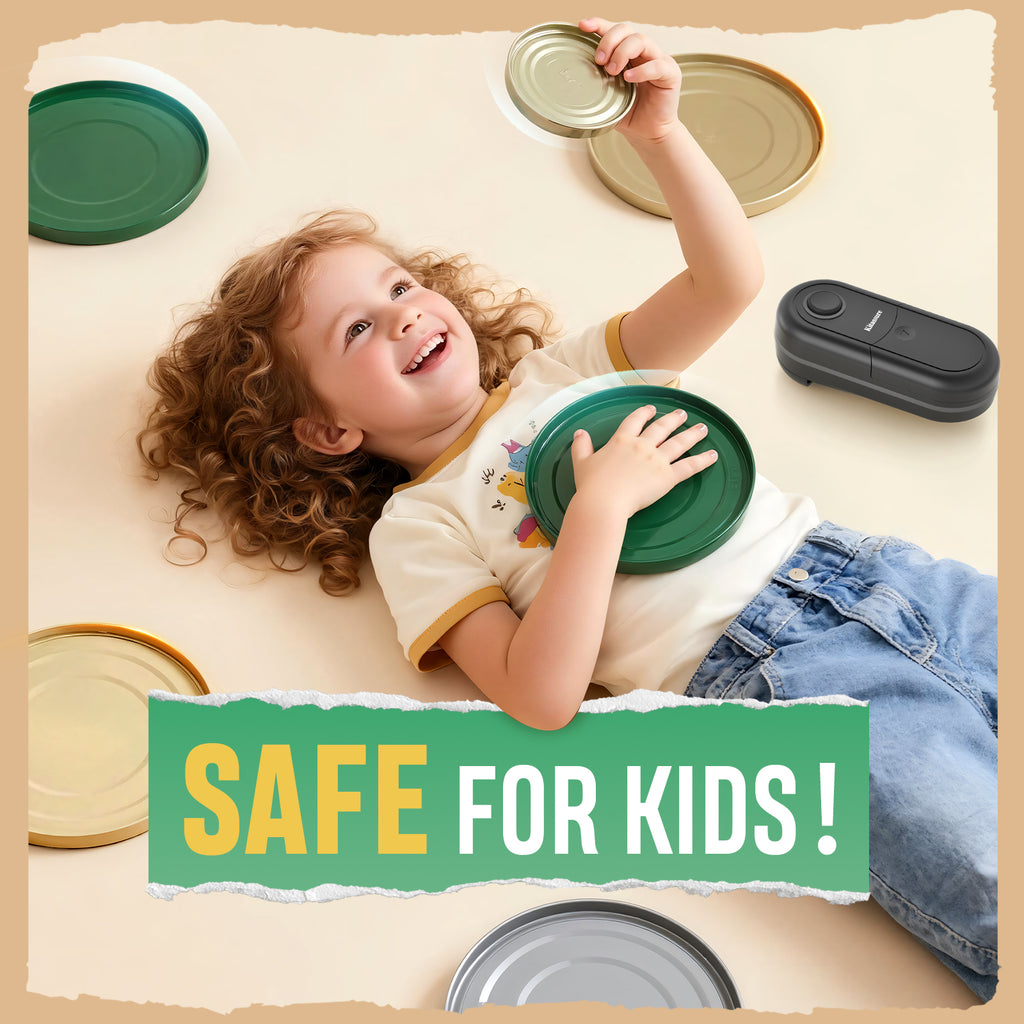 Kitassure Handsfree One-Touch Electric Can Opener Easy and Fast Flex Side Cut All Can Sizes, Automatic Handheld Battery Operated Kitchen Gadget Gift with Smooth Edge Safety for Seniors &amp; Arthritis