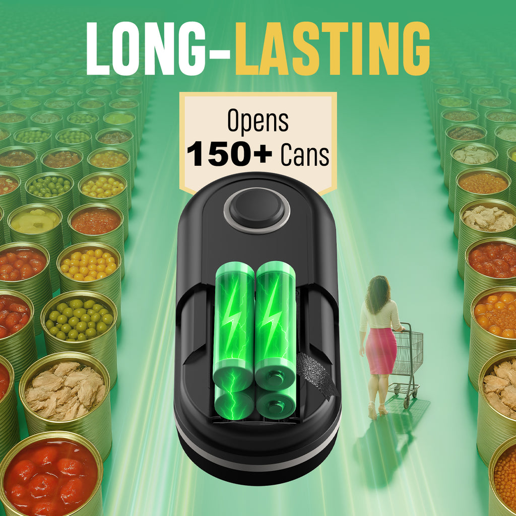 Kitassure Handsfree One-Touch Electric Can Opener Easy and Fast Flex Side Cut All Can Sizes, Automatic Handheld Battery Operated Kitchen Gadget Gift with Smooth Edge Safety for Seniors &amp; Arthritis