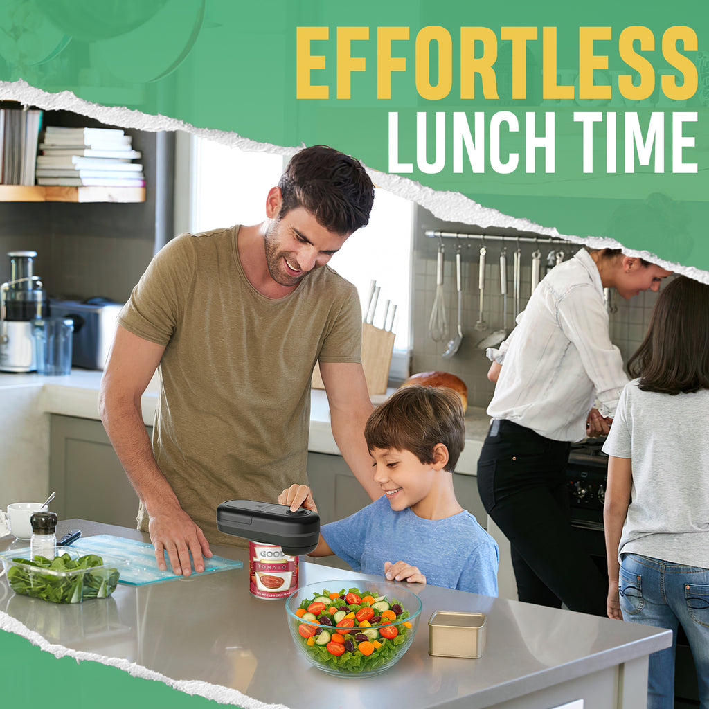 Kitassure Handsfree One-Touch Electric Can Opener Easy and Fast Flex Side Cut All Can Sizes, Automatic Handheld Battery Operated Kitchen Gadget Gift with Smooth Edge Safety for Seniors &amp; Arthritis