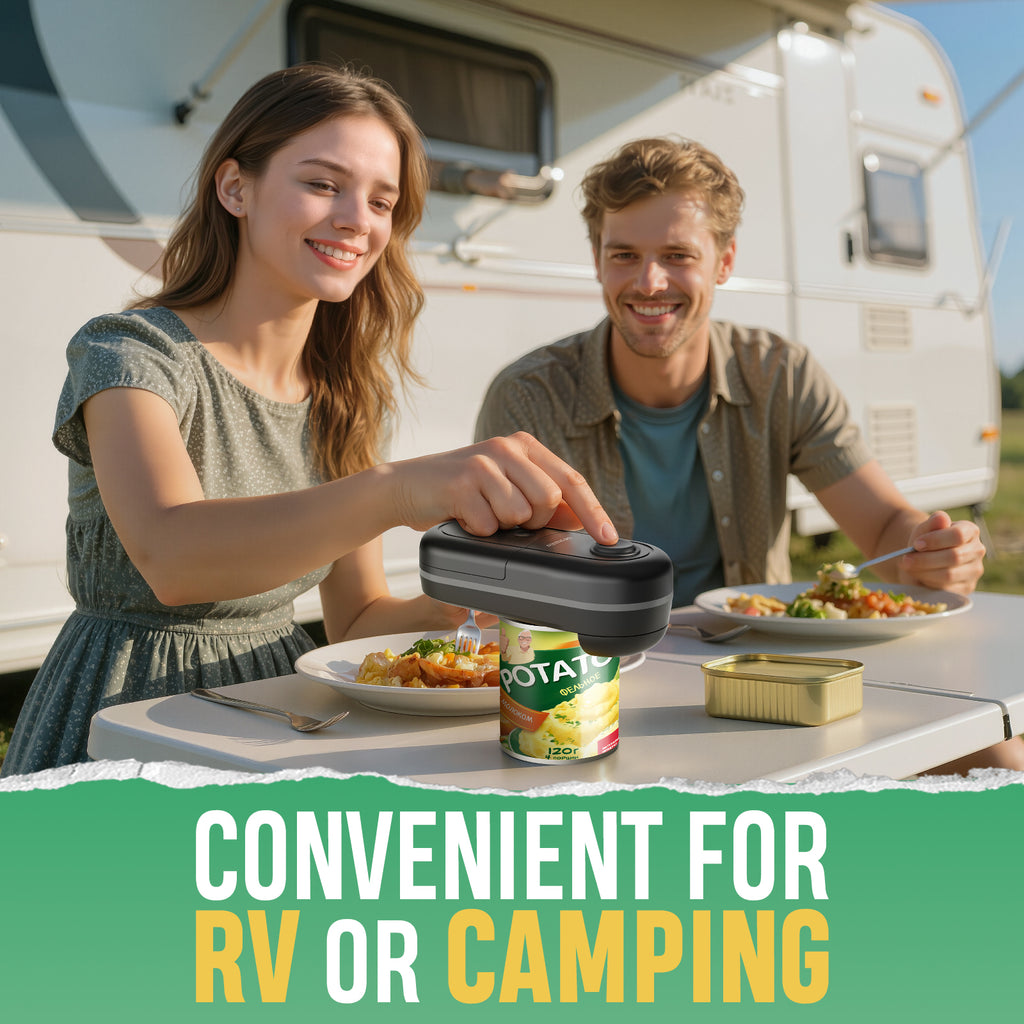 Kitassure Handsfree One-Touch Electric Can Opener Easy and Fast Flex Side Cut All Can Sizes, Automatic Handheld Battery Operated Kitchen Gadget Gift with Smooth Edge Safety for Seniors &amp; Arthritis