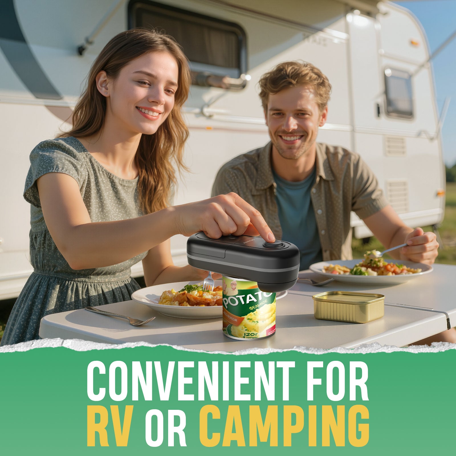 Kitassure Handsfree One-Touch Electric Can Opener Easy and Fast Flex Side Cut All Can Sizes, Automatic Handheld Battery Operated Kitchen Gadget Gift with Smooth Edge Safety for Seniors &amp; Arthritis